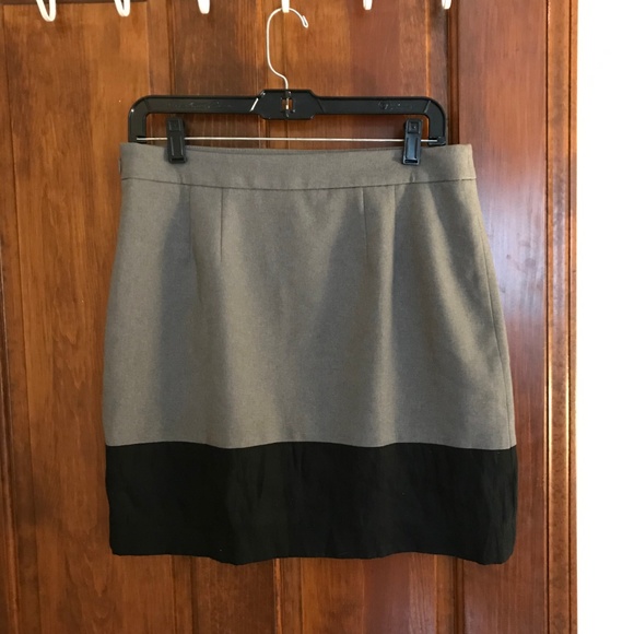 Gray and Black Knee-Length Skirt - Picture 3 of 5